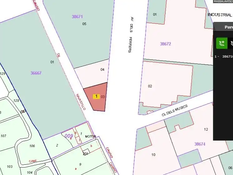 Terreno industrial en venta en Masalavés