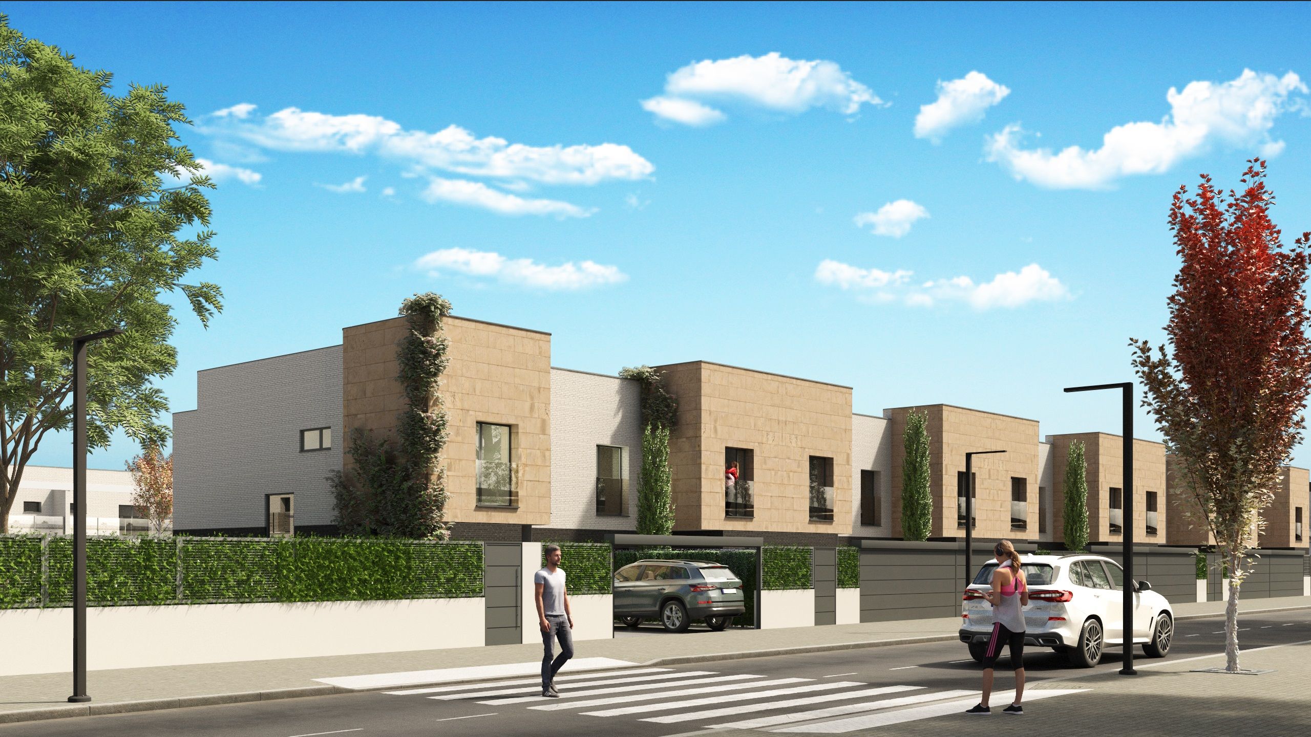 Exterior view of Single-family semi-detached for sale in Brunete  with Air Conditioner, Heating and Private garden