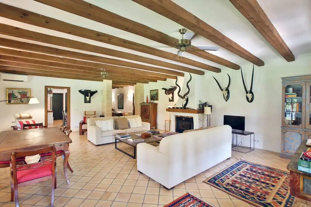 Living room of Country homes for sale in Pollença  with Air Conditioner, Heating and Private garden