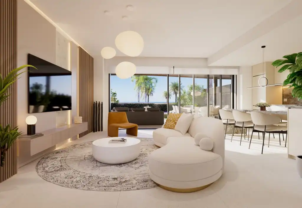 Sala d'estar de Apartament en venda en Fuengirola amb Aire condicionat, Terrassa i Piscina