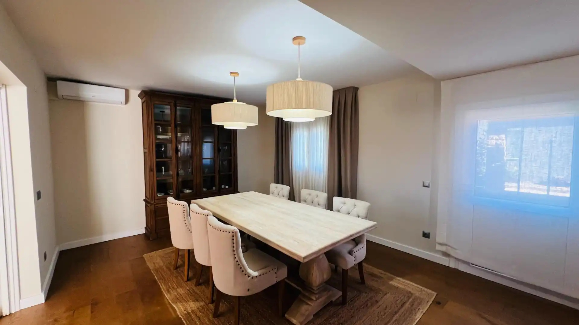 Dining room of Houses for sale in Cambrils  with Air Conditioner, Private garden and Parquet flooring