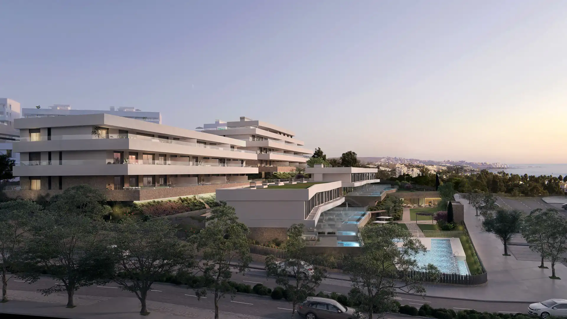 Vista exterior de Apartament en venda en Estepona amb Terrassa, Traster i Piscina