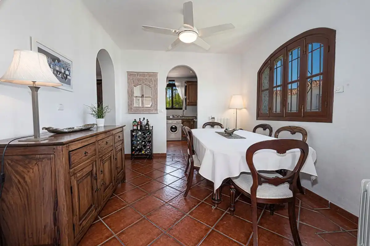 Dining room of Detached homes for sale in Nerja  with Air Conditioner, Private garden and Terrace