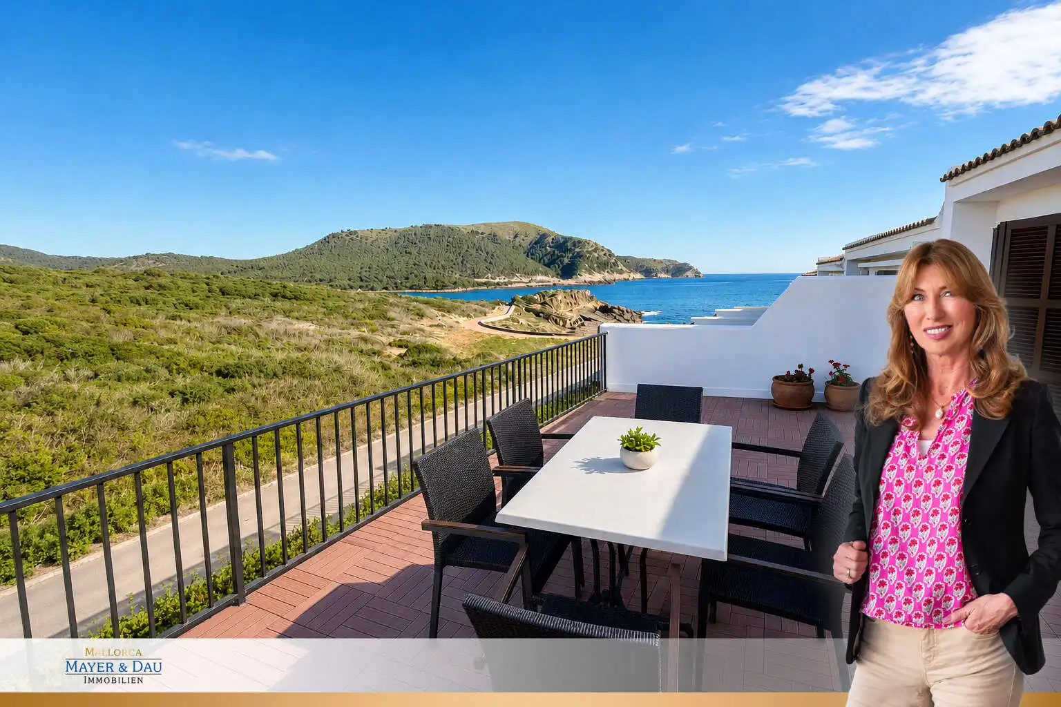 Terrasse von Einfamilien-Reihenhaus zur Miete in Capdepera mit Terrasse und Möbliert