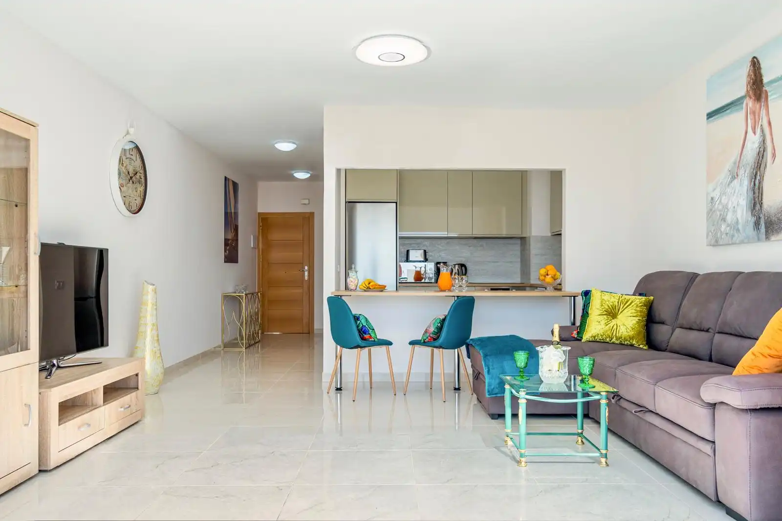 Sala de estar de Piso en venta en Adeje con Aire acondicionado, Terraza y Amueblado
