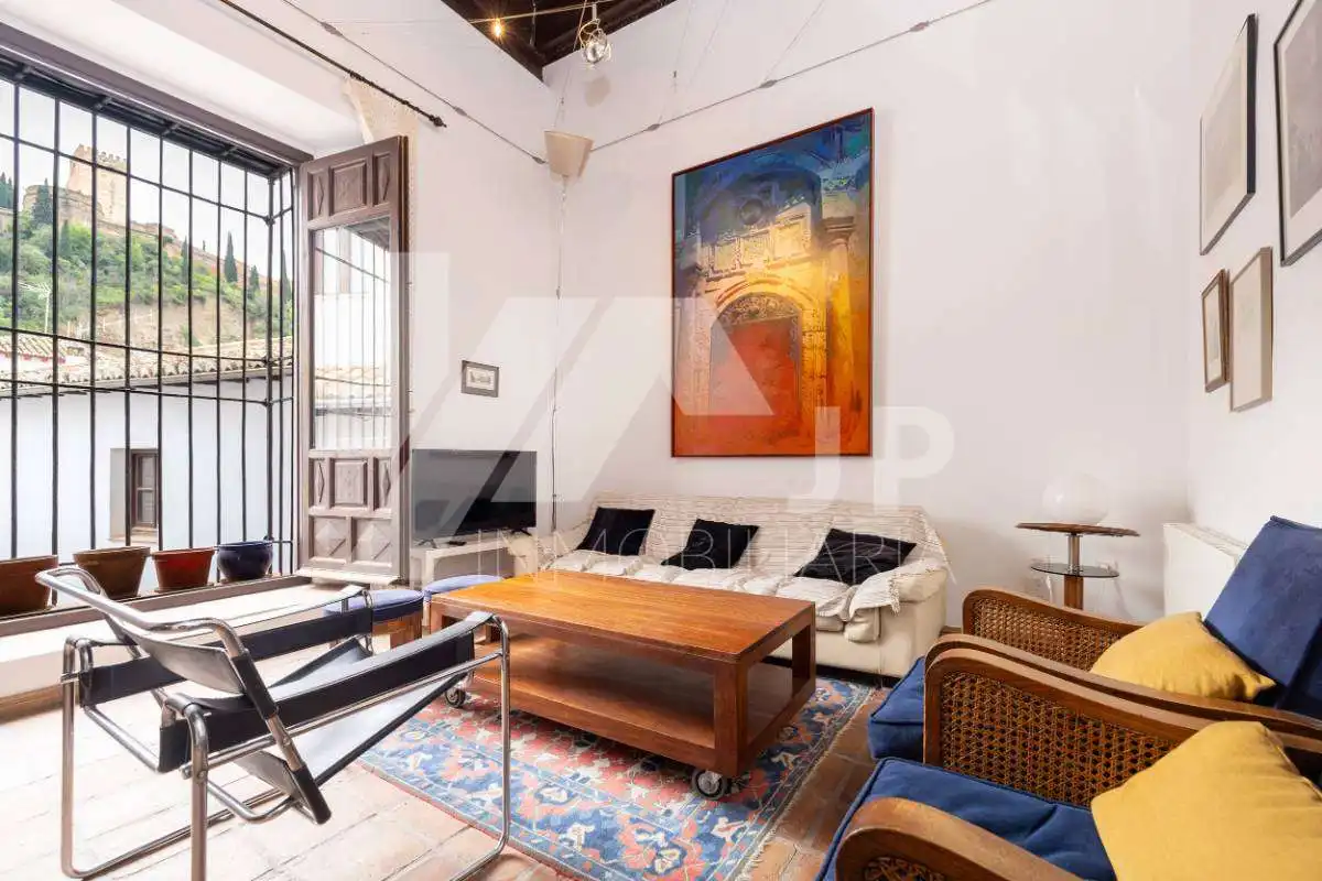 Living room of Duplexes for rent in Granada  with Heating, Furnished and Balcony