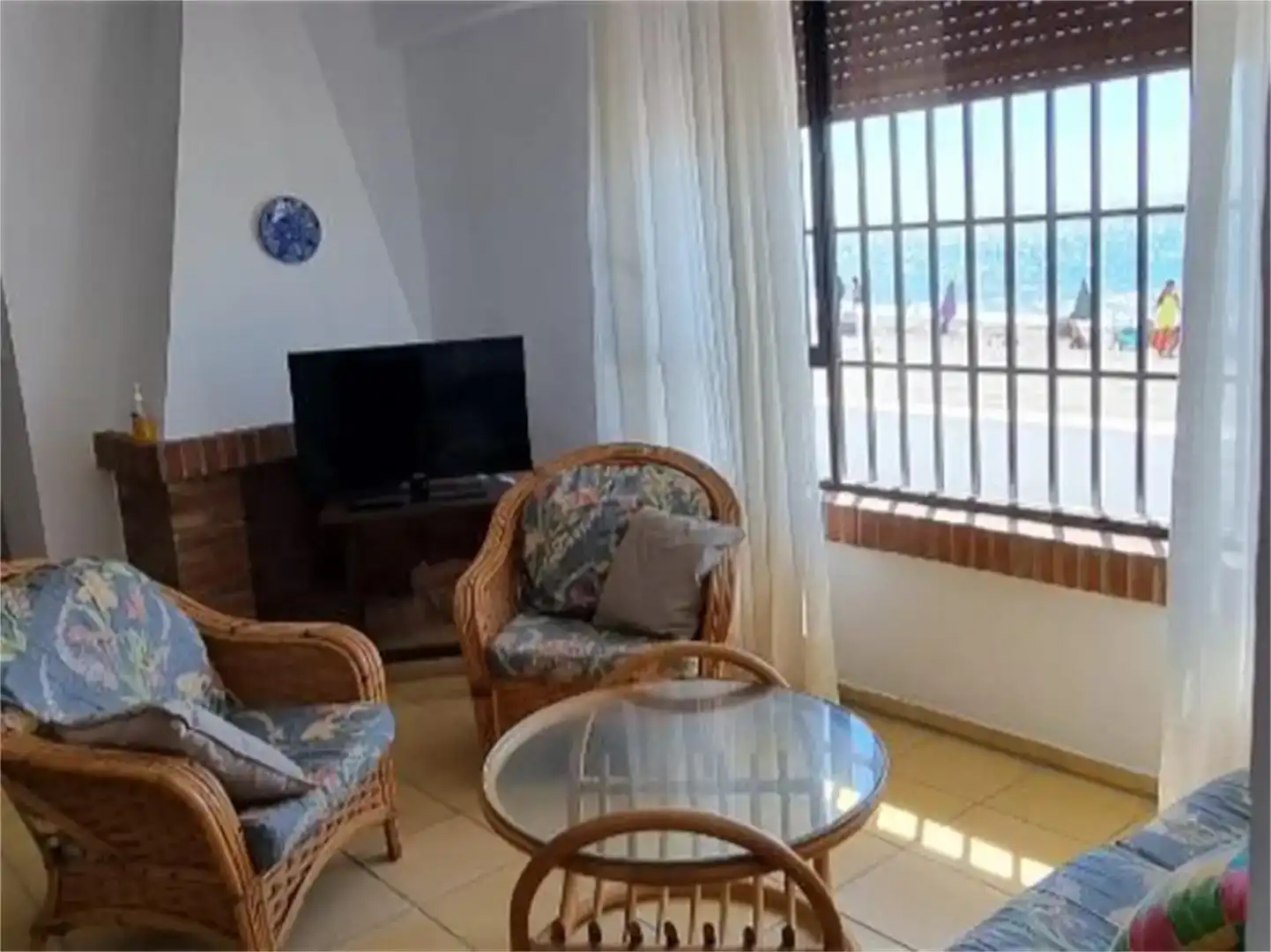 Sala d'estar de Casa adosada de lloguer en Mijas amb Moblat, Rentadora i Microones