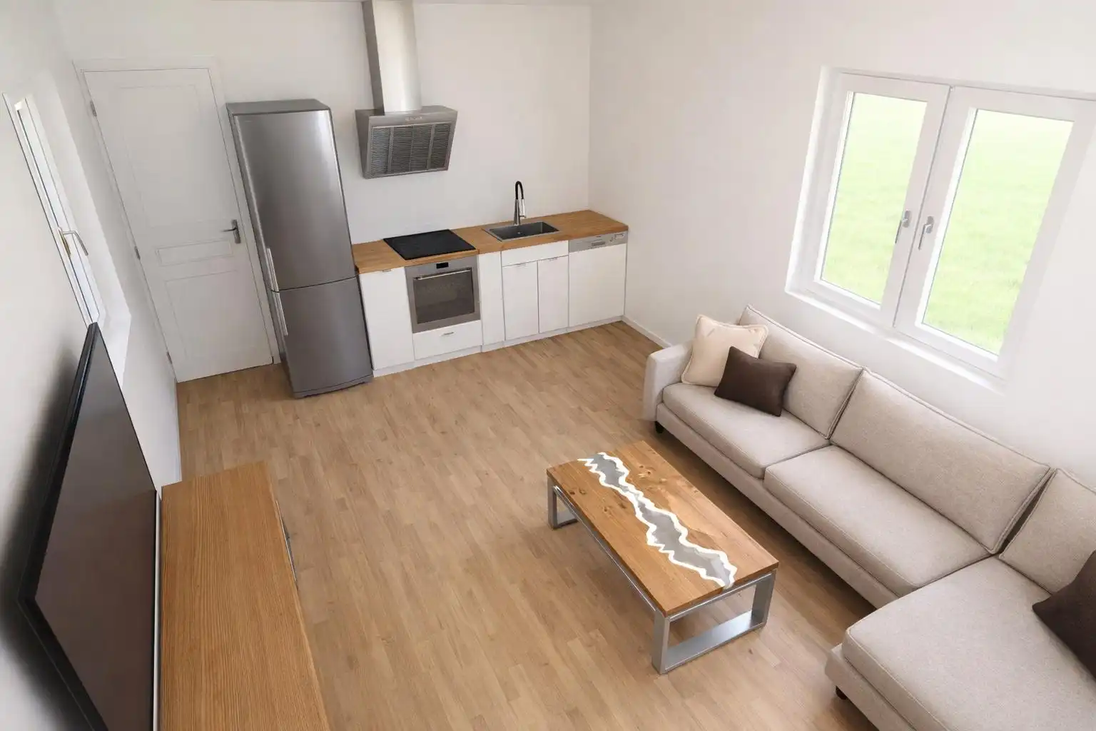 Wohnzimmer von Wohnung zum Verkauf in Tielmes mit Heizung, Abstellraum und Möbliert