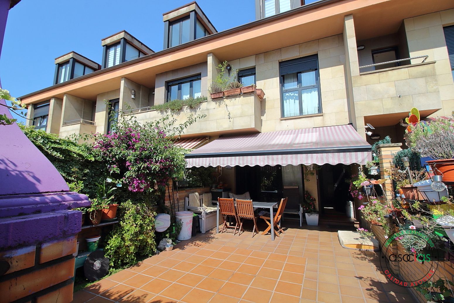 Terrace of Single-family semi-detached for sale in Gijón   with Heating, Private garden and Parquet flooring