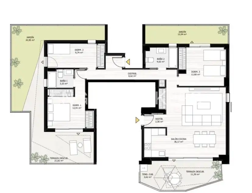 Dachboden zum Verkauf in Madrid mit Klimaanlage, Heizung und Terrasse