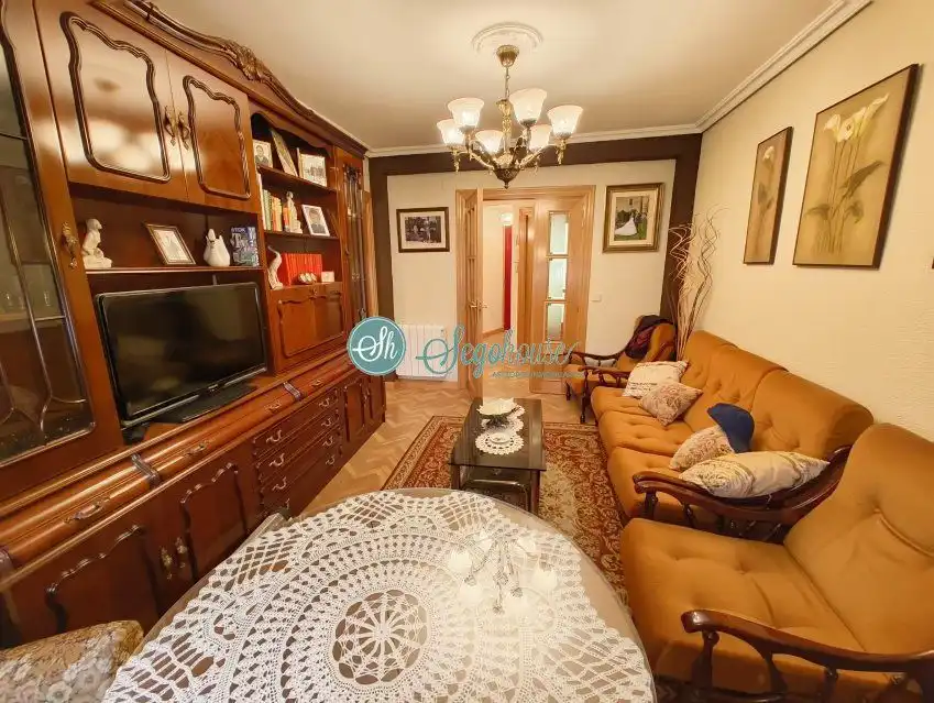 Sala d'estar de Pis en venda en Segovia amb Calefacció, Parquet i Moblat