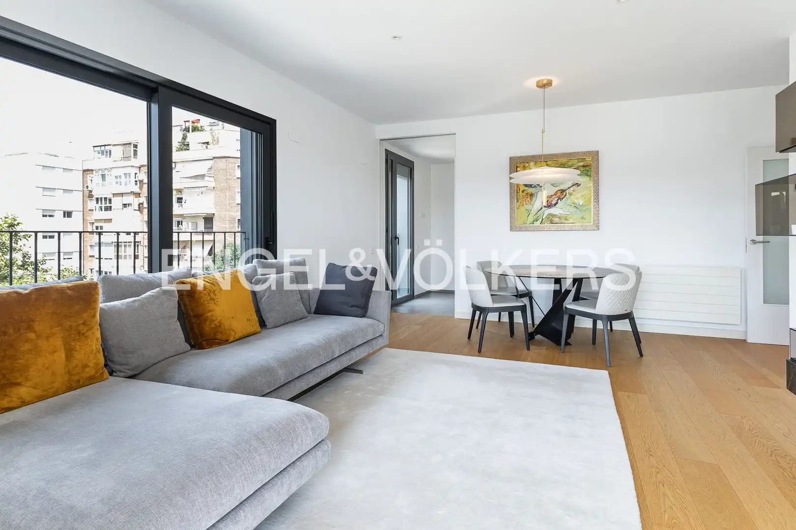 Sala de estar de Piso de alquiler en Barcelona con Aire acondicionado, Calefacción y Parquet