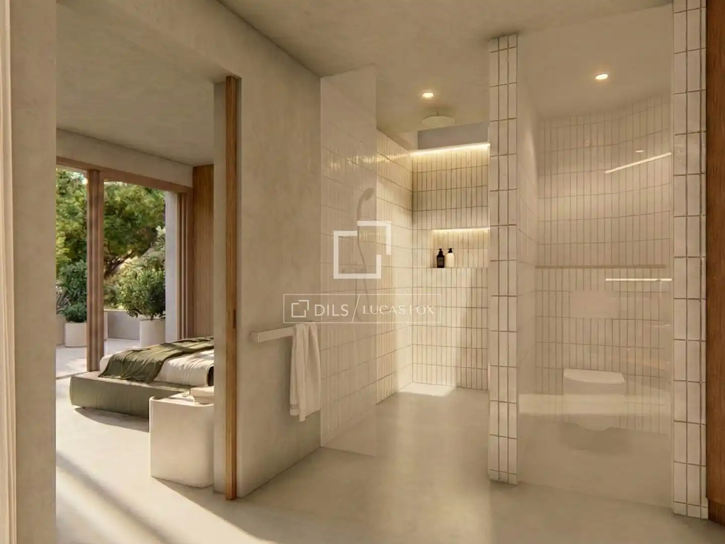 Badezimmer von Haus oder Chalet zum Verkauf in Begur mit Klimaanlage, Heizung und Privatgarten