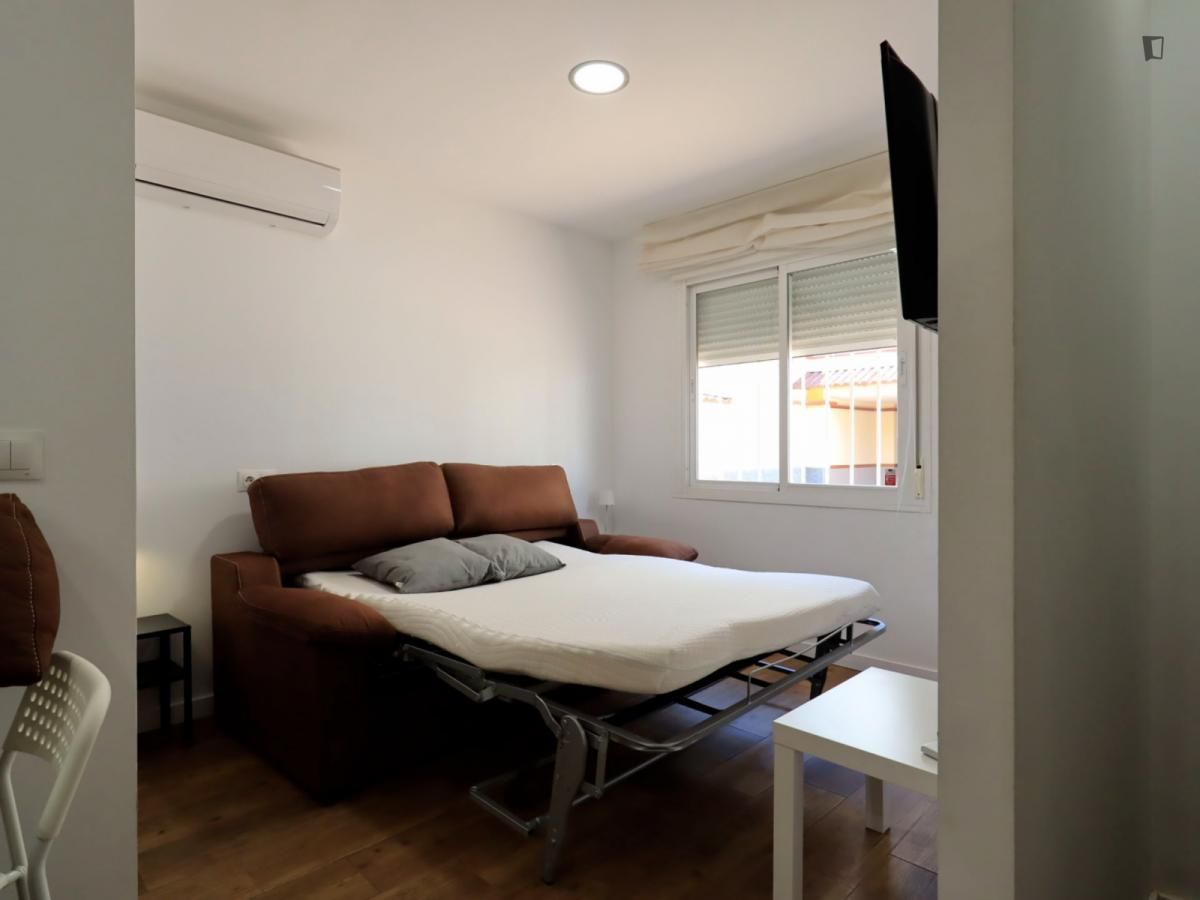 Bedroom of Apartment to rent in  Madrid Capital  with Air Conditioner, Heating and Furnished
