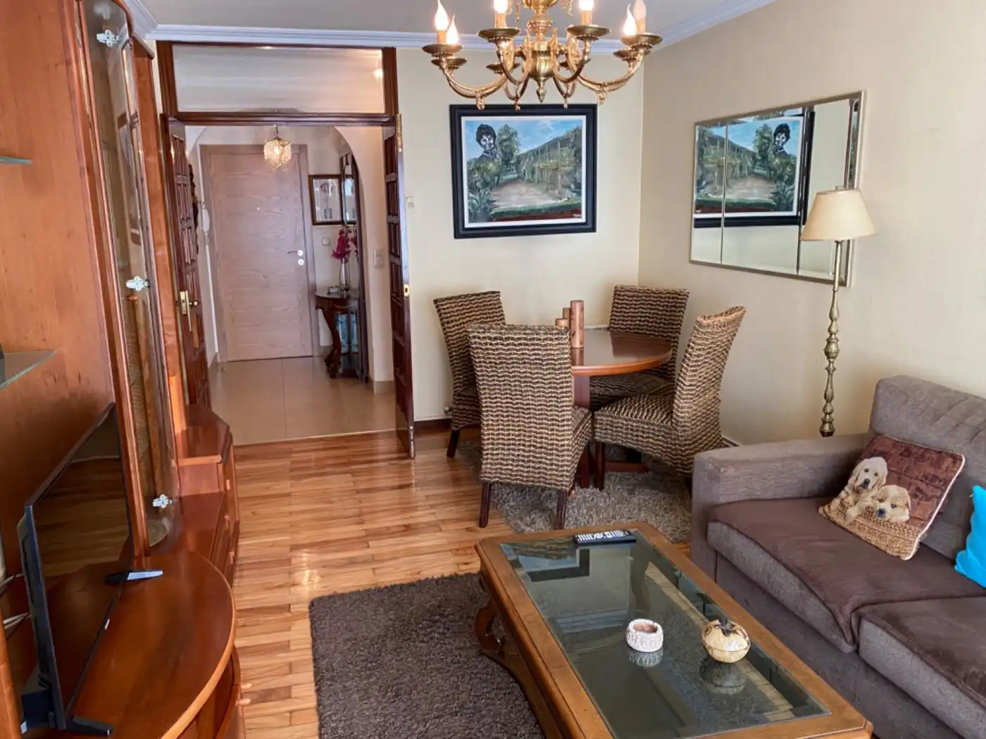 Dining room of Flat for rent in Santiago de Compostela   with Heating and Furnished