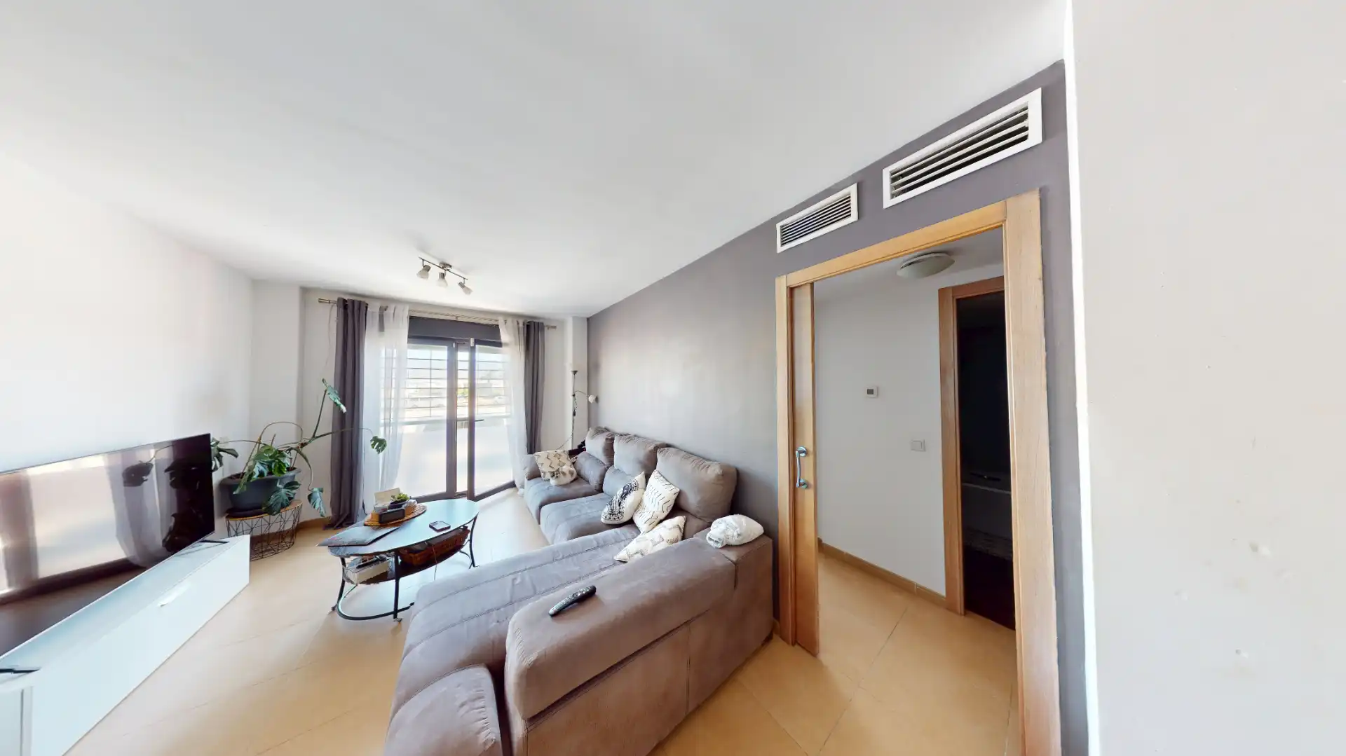 Living room of Flat for sale in Roquetas de Mar  with Air Conditioner, Heating and Private garden