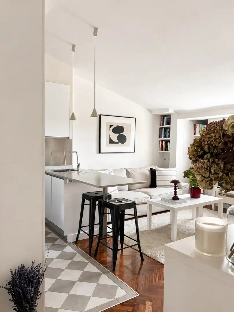 Wohnzimmer von Wohnungen zur Miete in Madrid mit Klimaanlage, Heizung und Möbliert