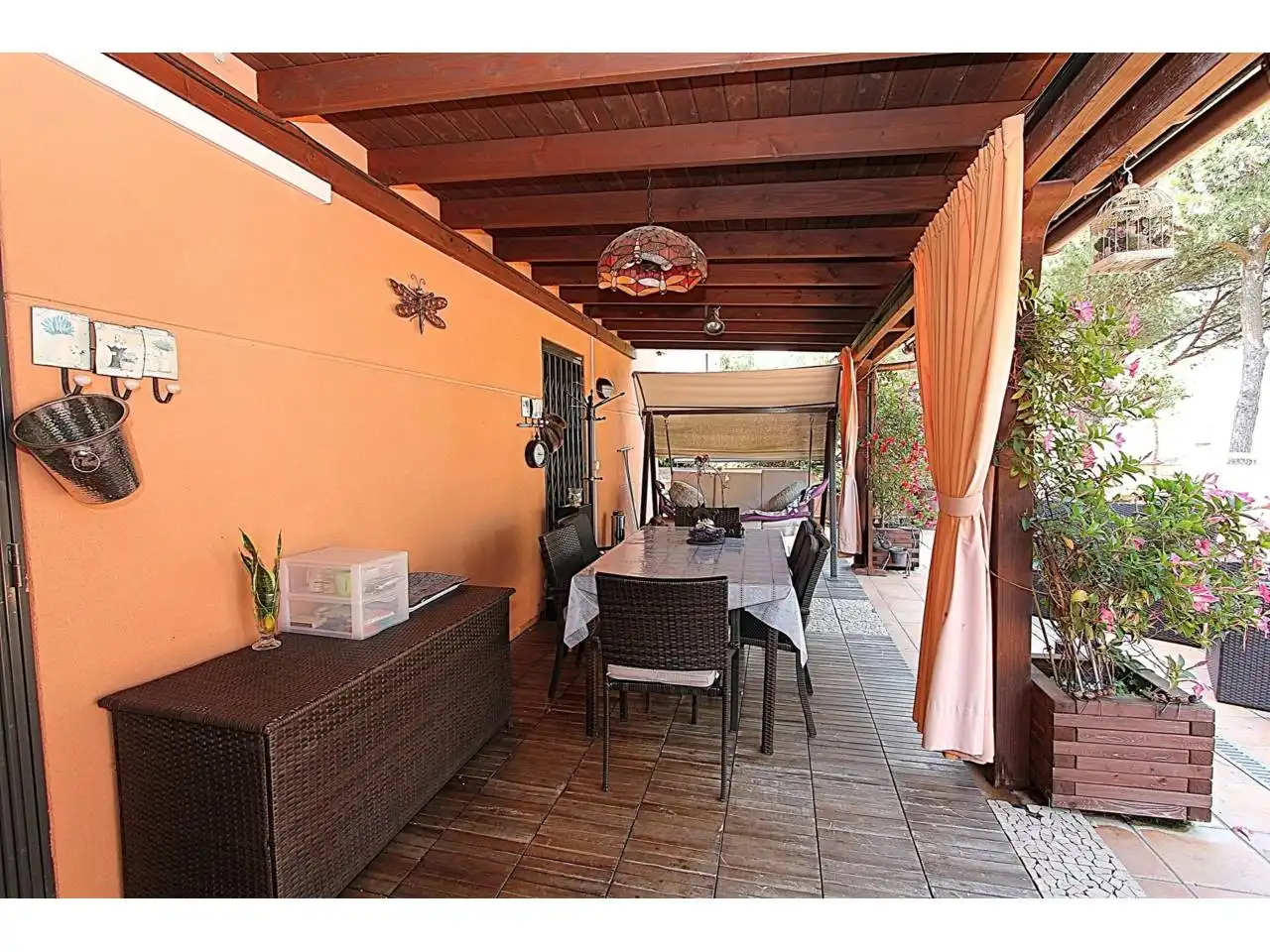 Terrasse von Wohnung zum Verkauf in Lloret de Mar mit Klimaanlage, Heizung und Privatgarten