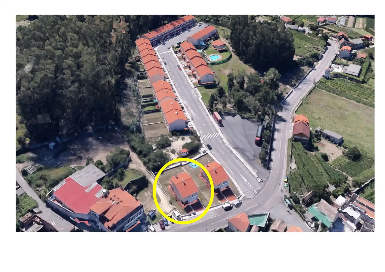 Außenansicht von Haus oder Chalet zum Verkauf in Sanxenxo mit Heizung, Privatgarten und Parkett