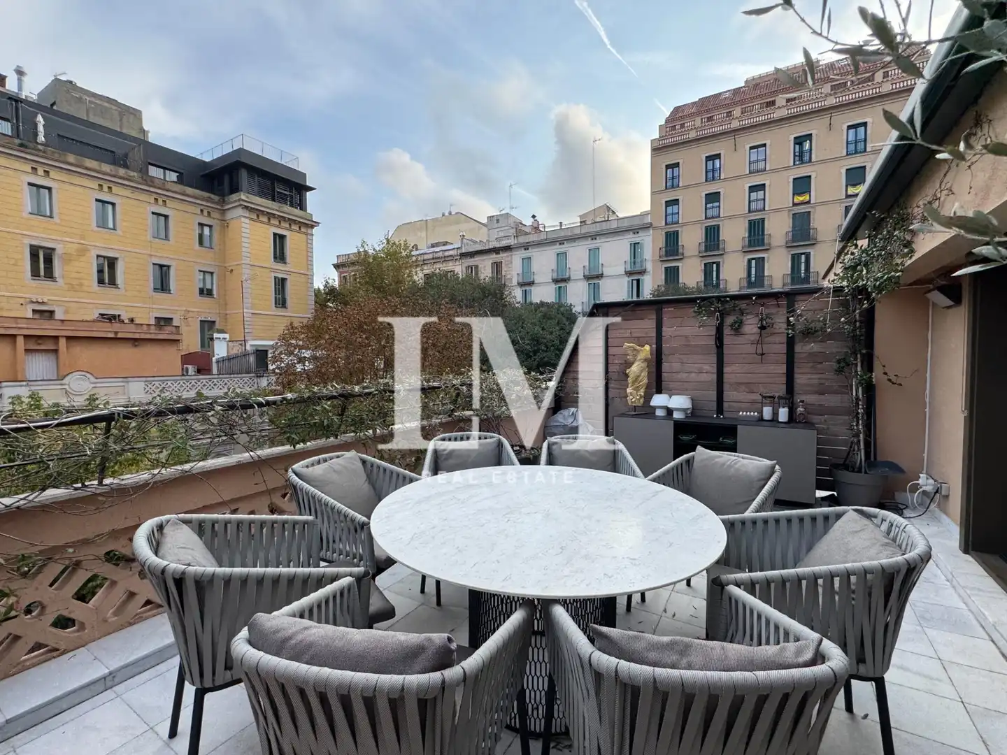 Terraza de Casa adosada de alquiler en Barcelona con Aire acondicionado, Jardín privado y Terraza