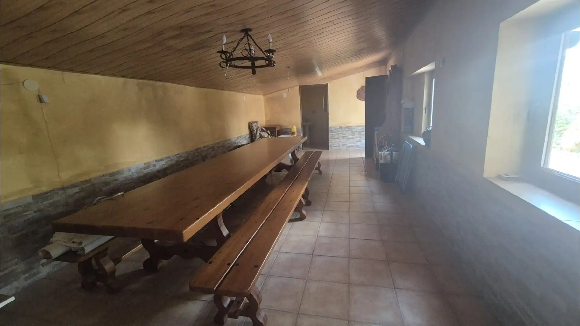 Dining room of Houses for sale in Villamuriel de Cerrato  with Heating, Private garden and Swimming Pool