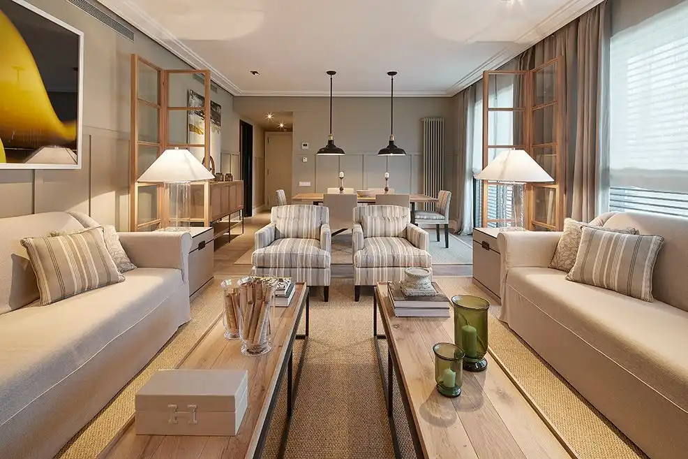 Sala d'estar de Pis de lloguer en Barcelona amb Aire condicionat, Calefacció i Jardí privat
