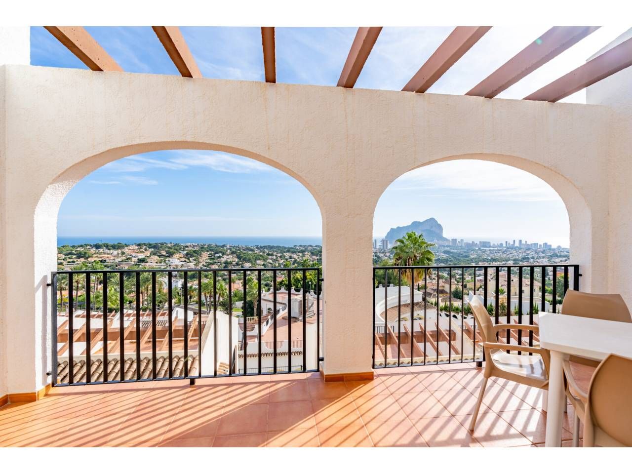 Terrace of Single-family semi-detached for sale in Calpe / Calp  with Air Conditioner, Furnished and Community pool