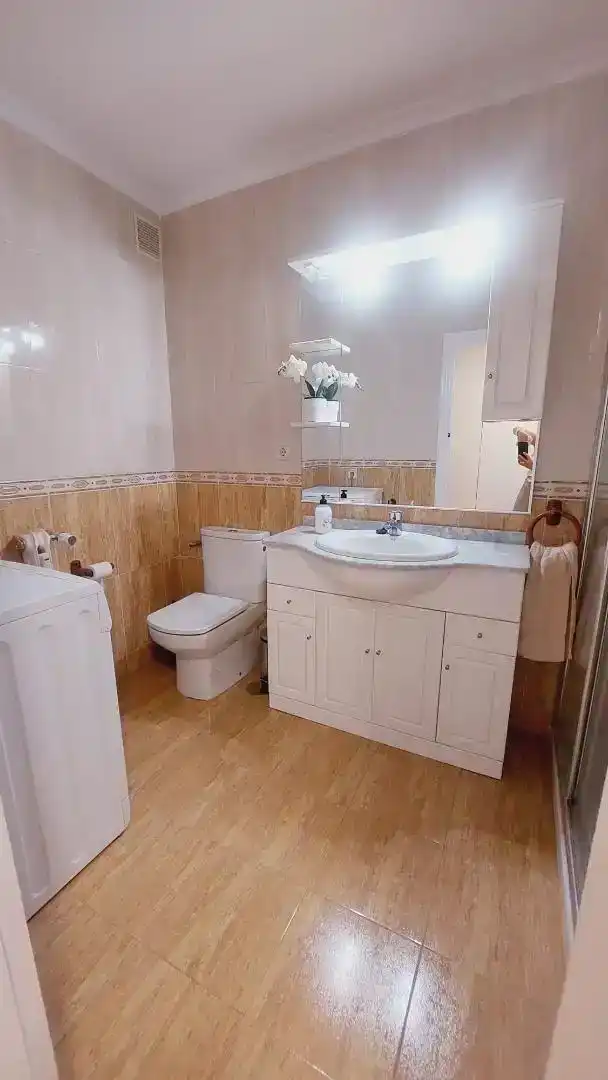 Bathroom of Flat for rent in Oviedo   with Parquet flooring, Washing machine and Microwave