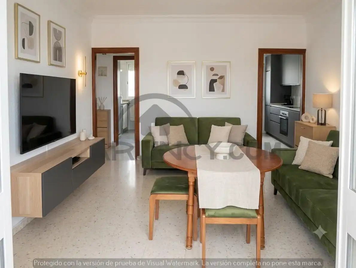 Sala d'estar de Pis en venda en Alcalá de Guadaira amb Aire condicionat, Terrassa i Moblat