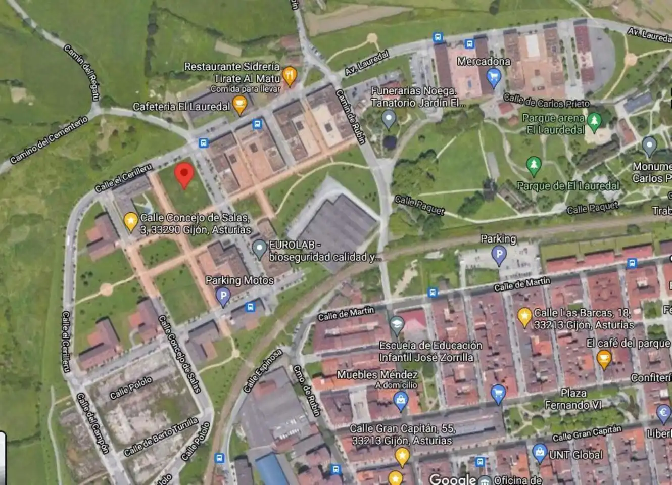 Vista exterior de Residencial en venta en Gijón 