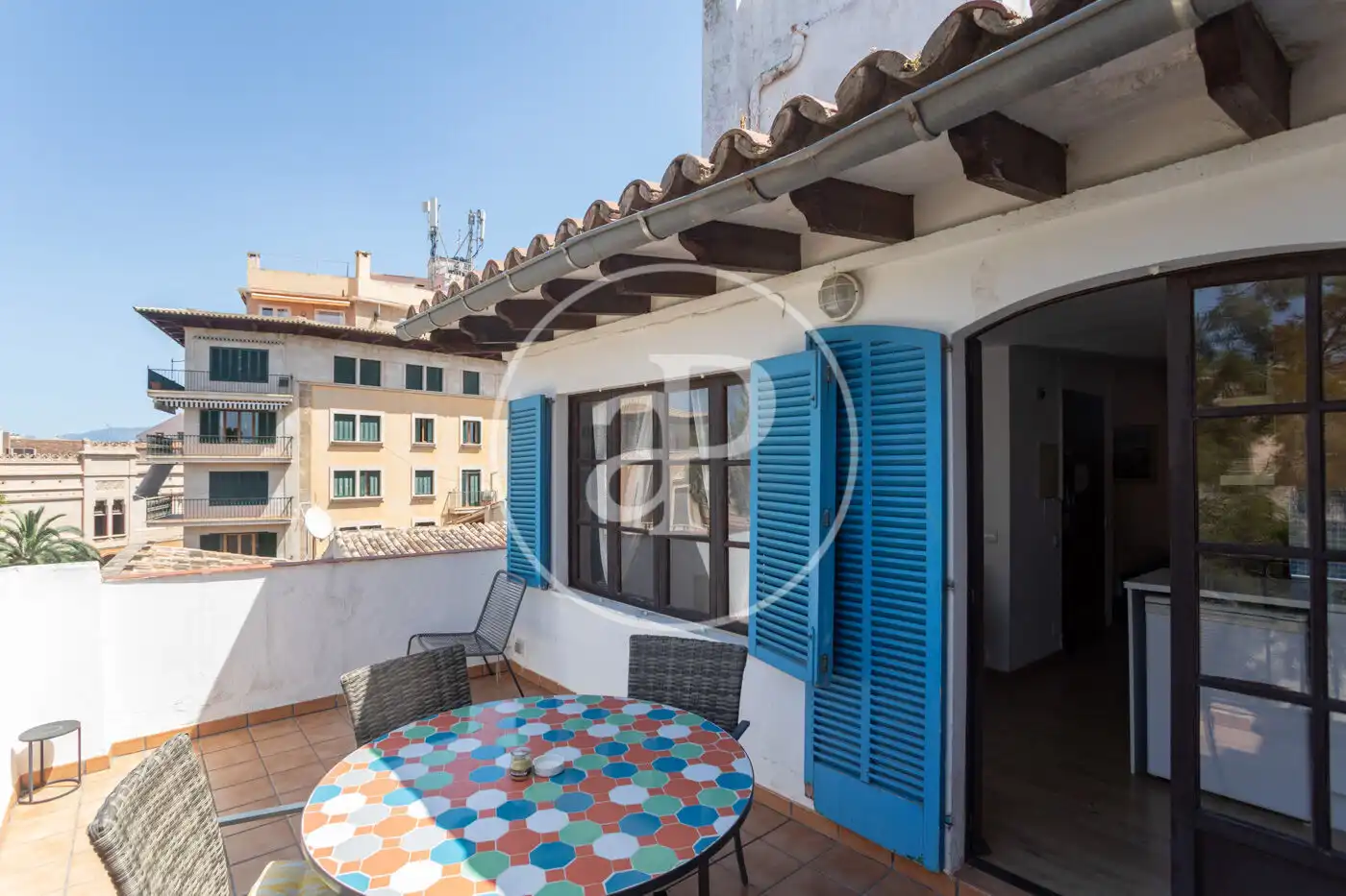 Terrassa de Pis de lloguer en  Palma de Mallorca amb Aire condicionat, Terrassa i Moblat