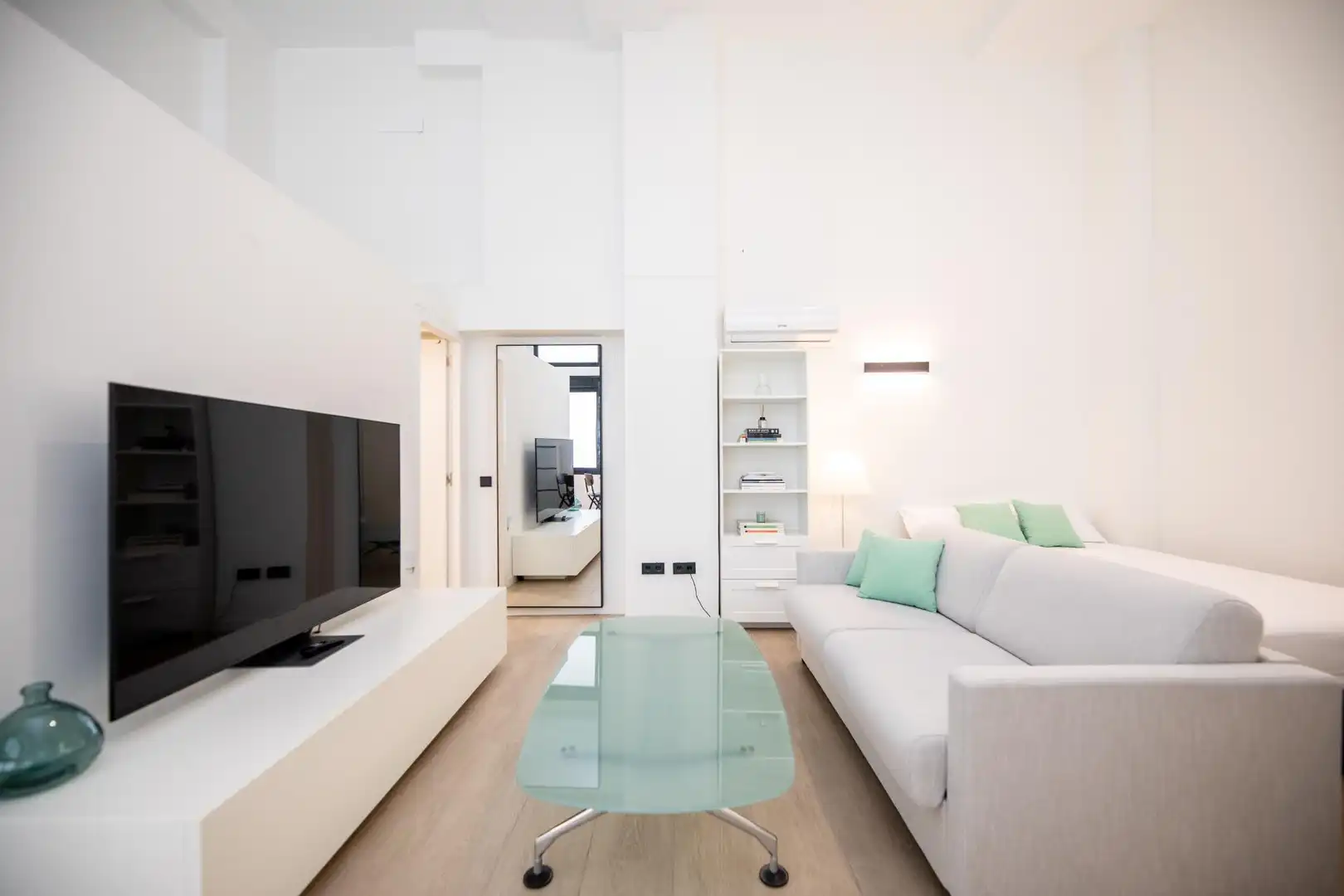 Sala de estar de Estudio de alquiler en Madrid con Amueblado y Alarma