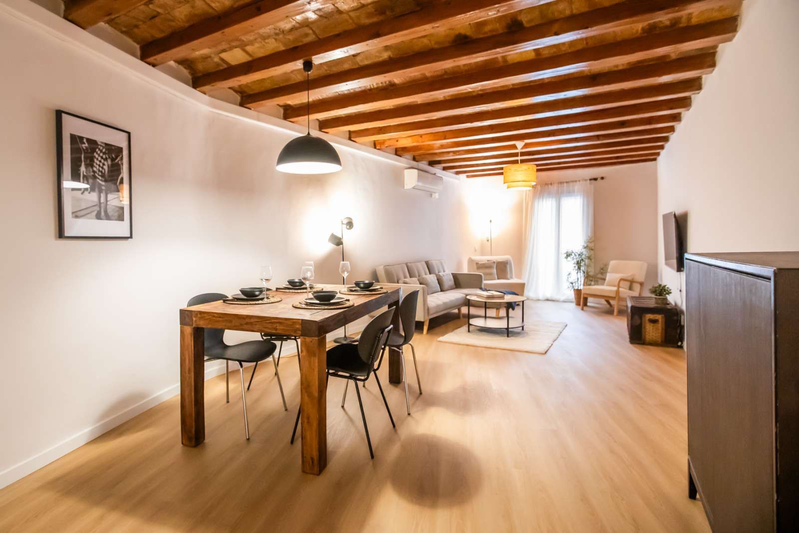Sala d'estar de Apartament per a compartir en  Barcelona Capital amb Aire condicionat i Terrassa