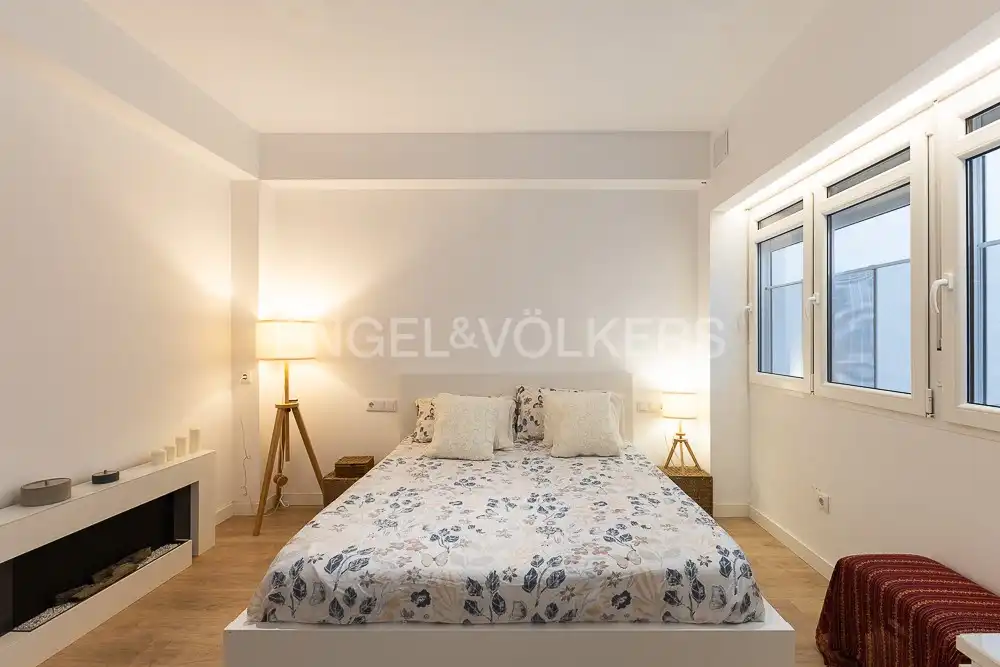 Bedroom of Flat for rent in Valencia  with Air Conditioner, Heating and Parquet flooring