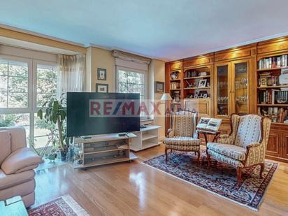 Living room of Flat for sale in  Madrid Capital  with Air Conditioner, Heating and Private garden