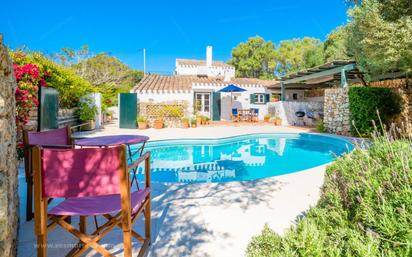 Jardí de Finca rústica en venda en Sant Lluís amb Aire condicionat, Terrassa i Piscina