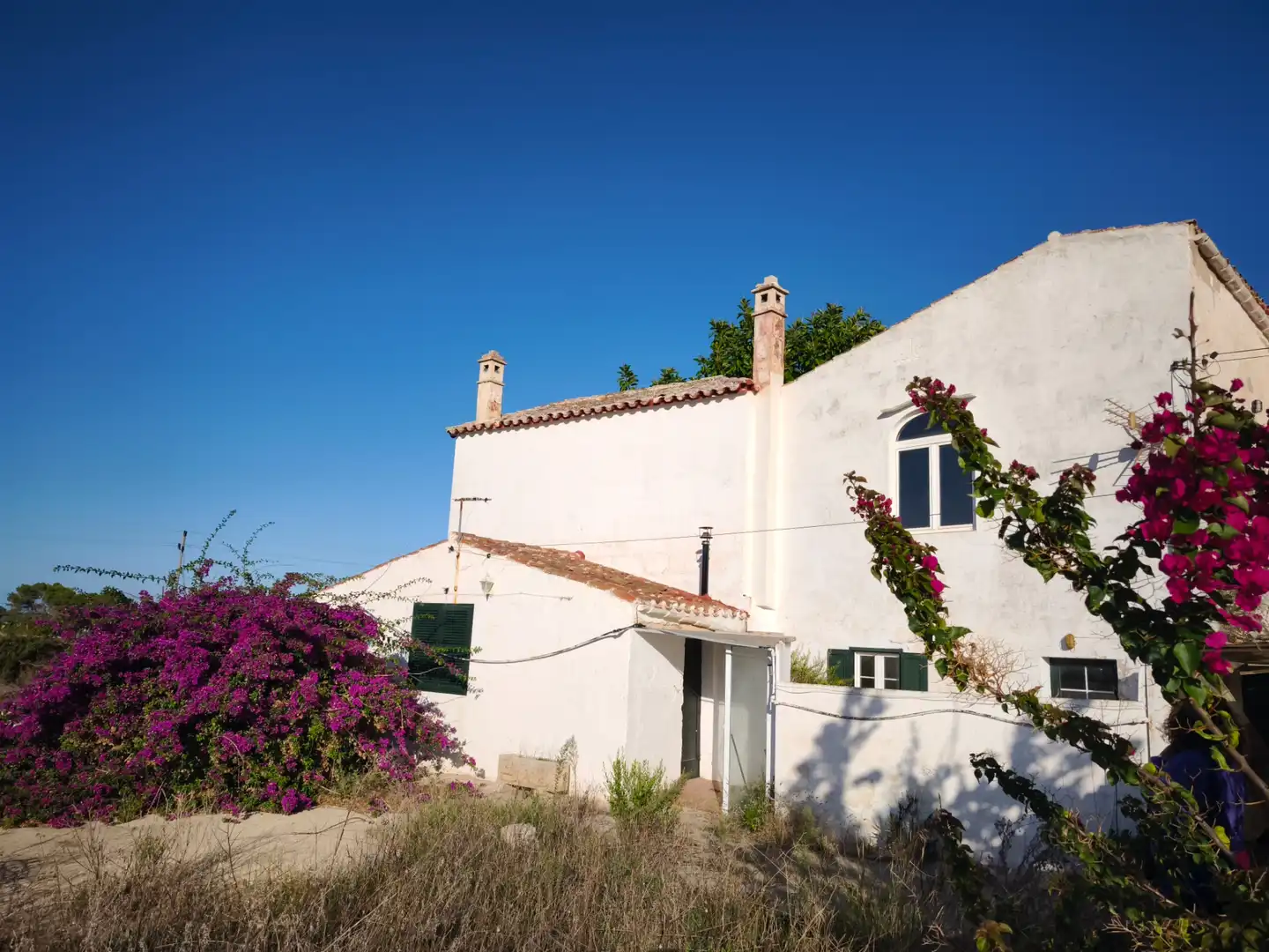 Vista exterior de Finca rústica en venda en Sant Lluís amb Jardí privat, Traster i Balcó
