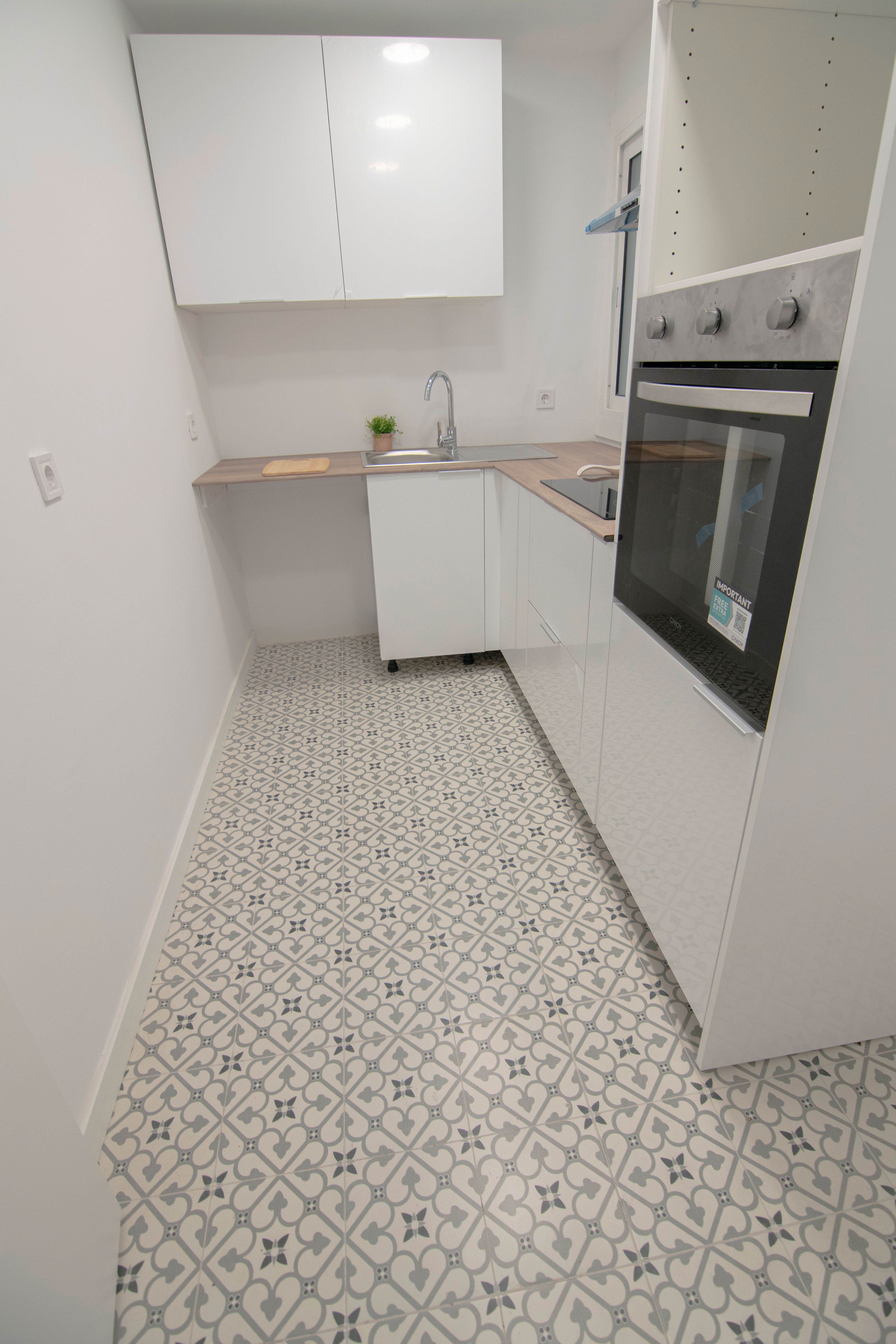 Kitchen of Flat for sale in  Barcelona Capital  with Parquet flooring