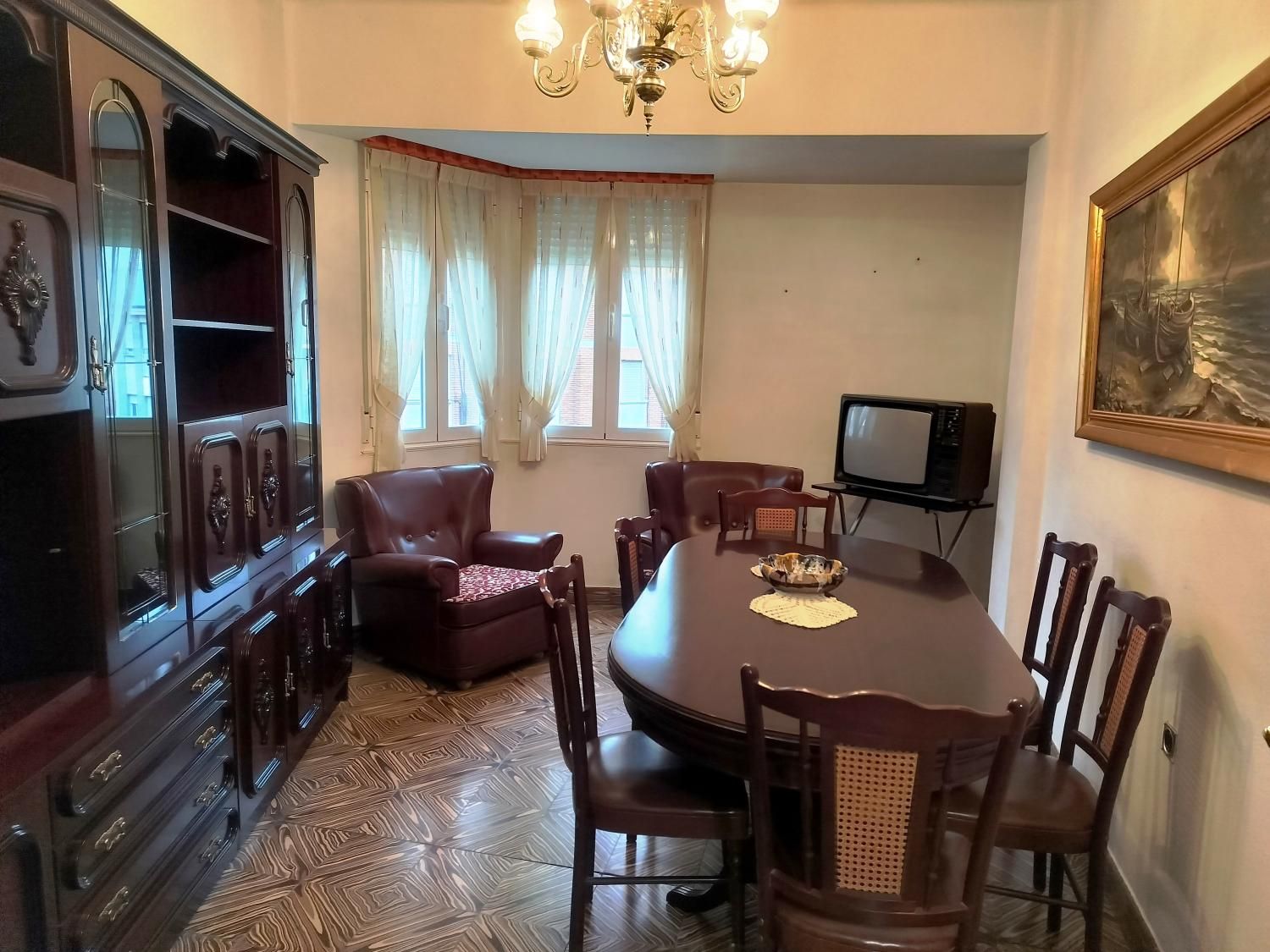 Dining room of Flat to rent in Ponferrada  with Heating, Storage room and Furnished