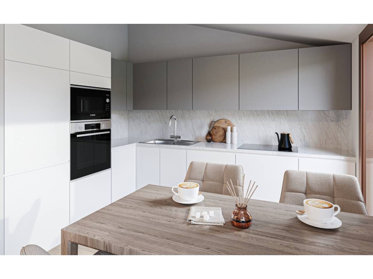 Kitchen of Duplex for sale in Granollers  with Air Conditioner, Heating and Terrace