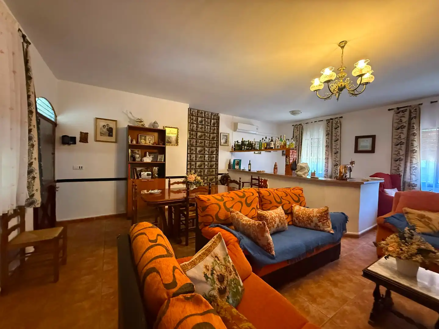 Sala de estar de Casa o chalet en venta en Argamasilla de Alba con Jardín privado, Terraza y Piscina