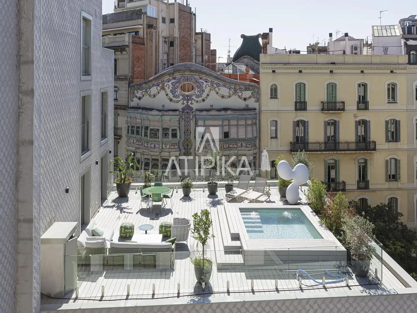 Terrasse von Dachboden zum Verkauf in Barcelona mit Klimaanlage, Heizung und Terrasse