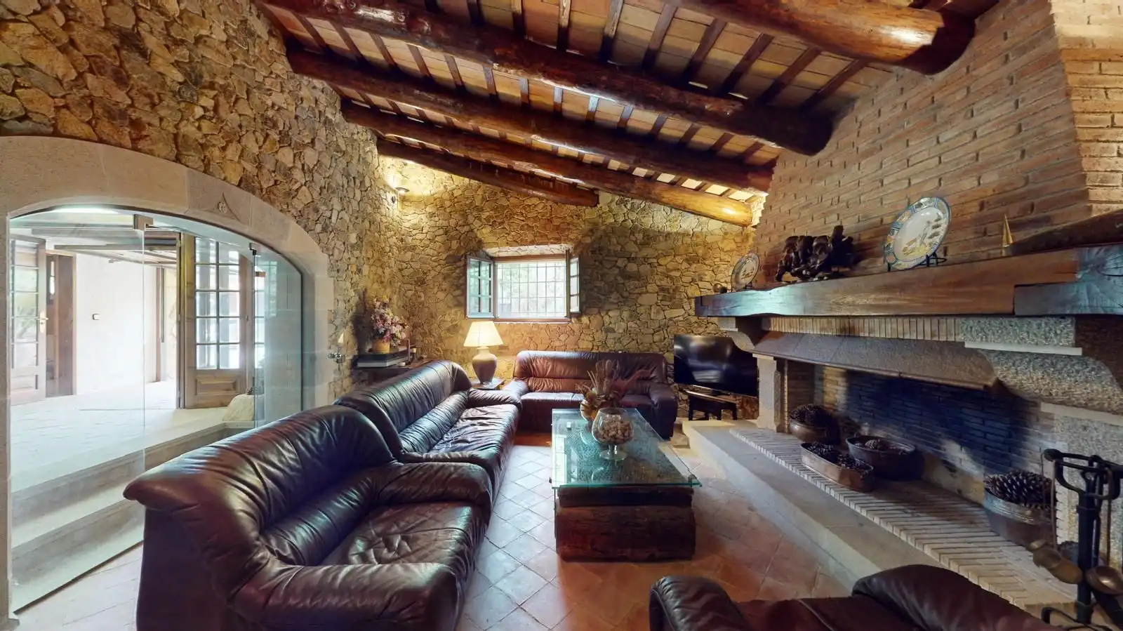 Sala de estar de Casa o chalet en venta en Santa Cristina d'Aro con Calefacción, Jardín privado y Terraza