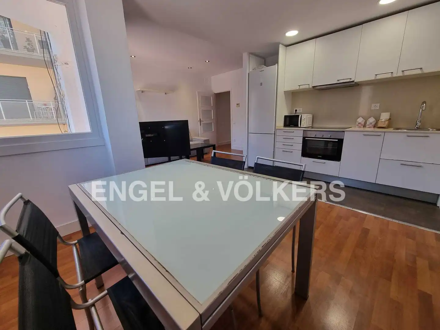 Küche von Wohnung zur Miete in Barcelona mit Klimaanlage, Heizung und Parkett