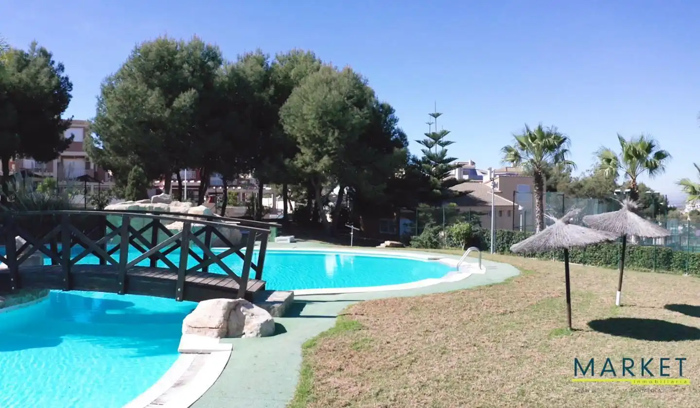 Swimming pool of Detached homes for sale in Santa Pola  with Air Conditioner, Private garden and Terrace