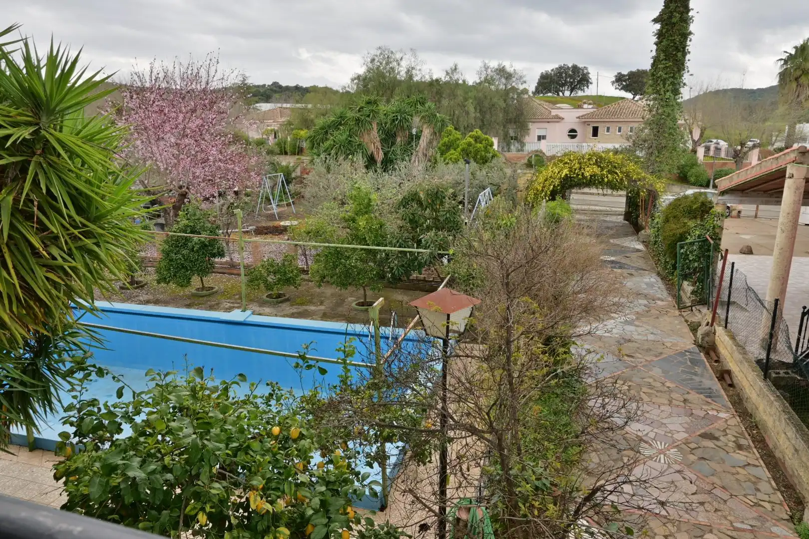 Piscina de Finca rústica en venda en Las Navas de la Concepción amb Jardí privat, Terrassa i Moblat