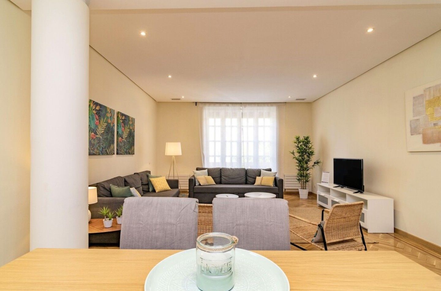 Sala de estar de Piso de alquiler en Parla con Aire acondicionado, Amueblado y TV