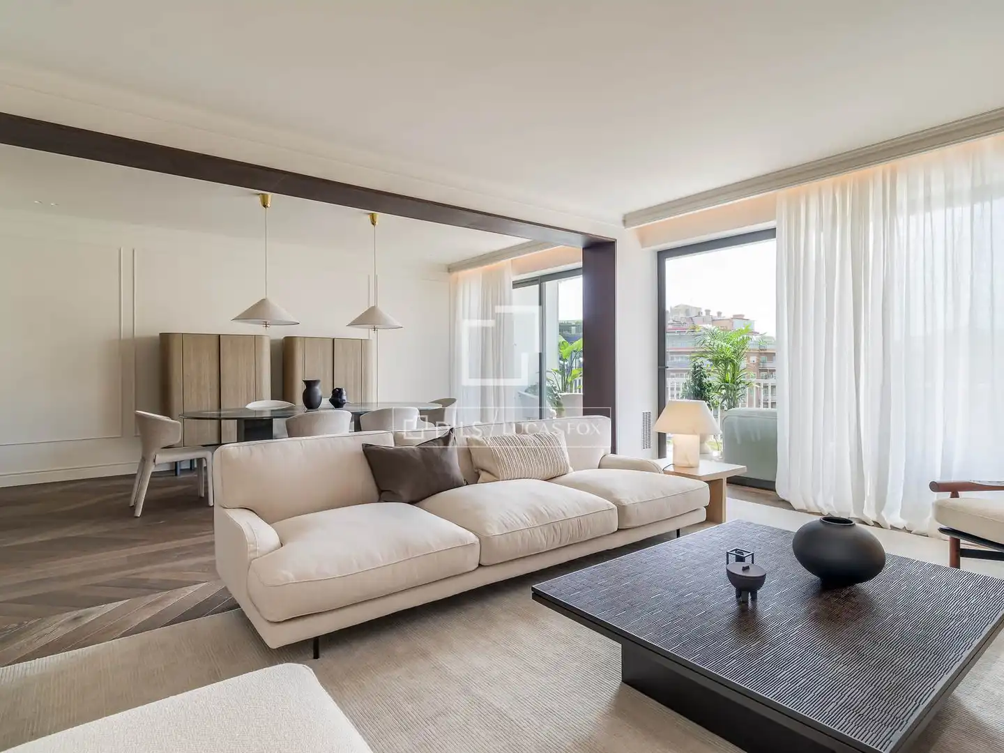 Sala de estar de Piso en venta en Barcelona con Aire acondicionado, Amueblado y Balcón