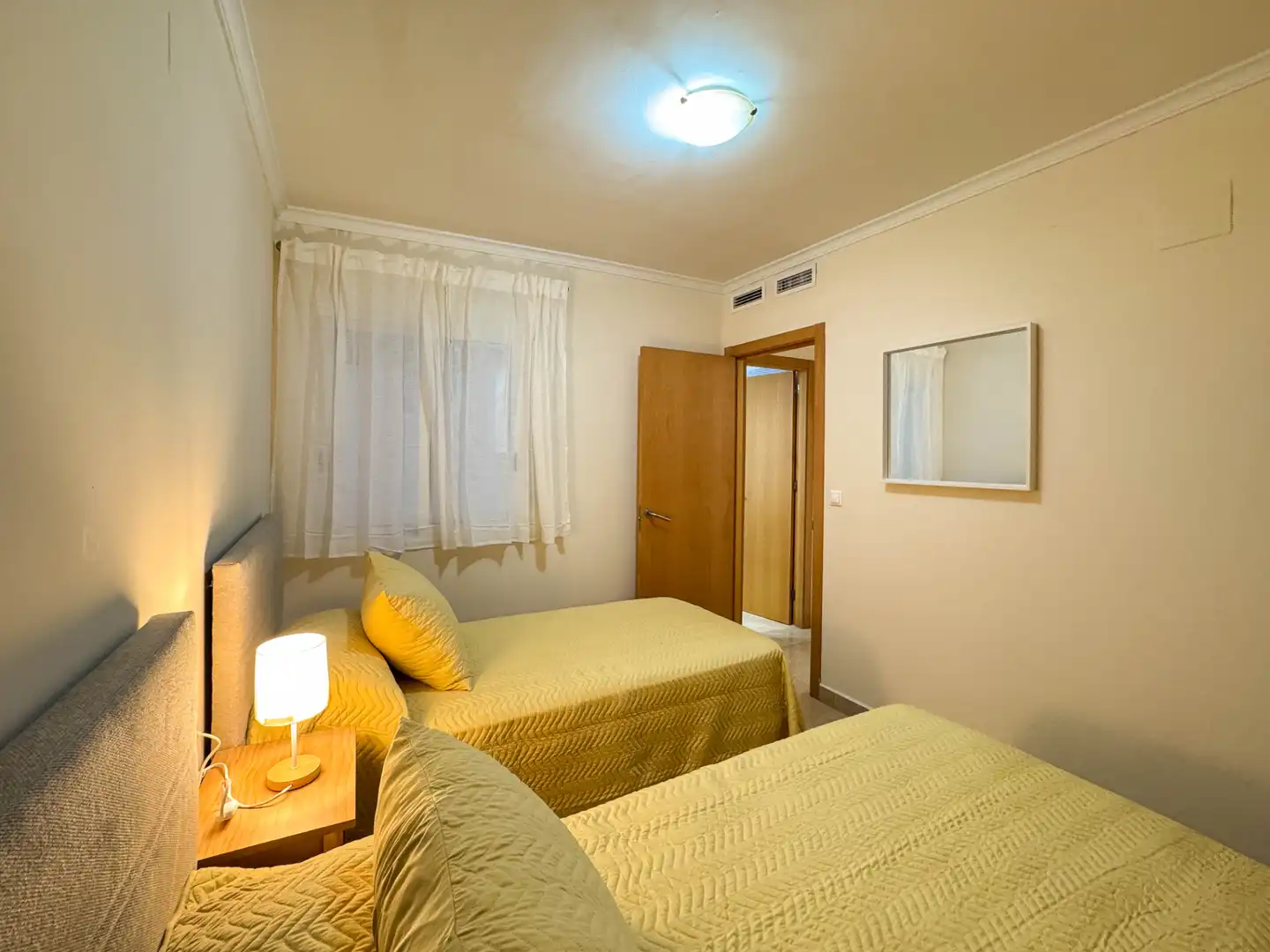 Bedroom of Flat for rent in Dénia  with Air Conditioner, Terrace and Furnished