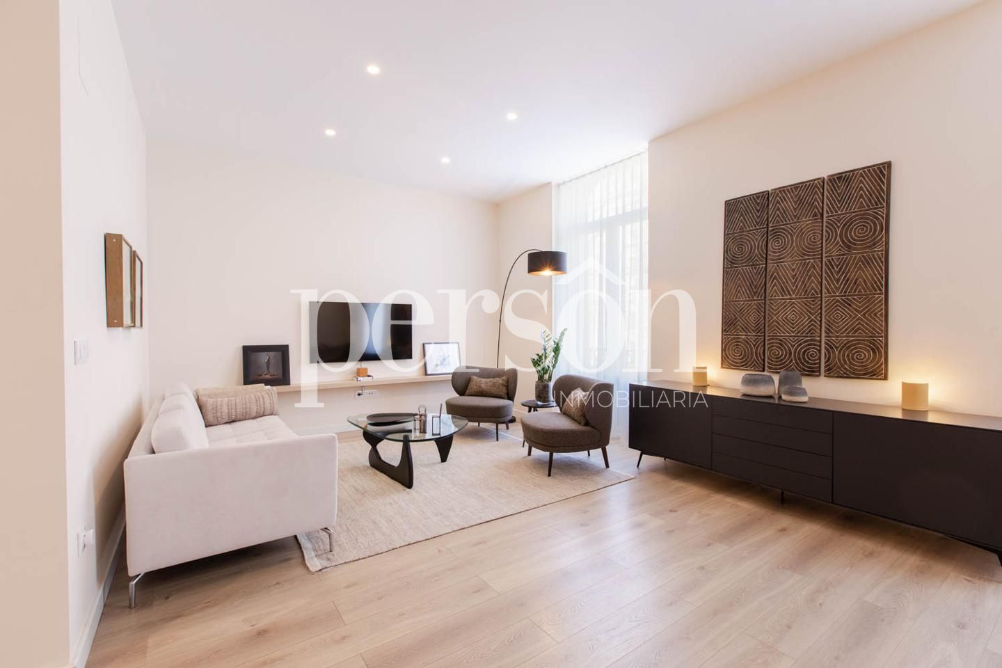 Living room of Flat for sale in  Valencia Capital  with Air Conditioner and Terrace